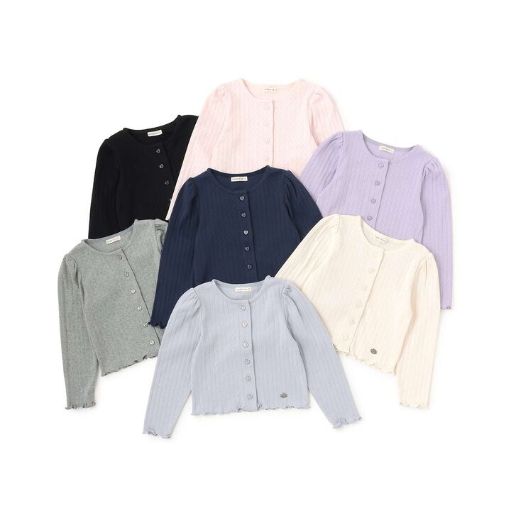 [UV Processing] Patterned Mesh Cardigan,Blue gray, medium image number 13