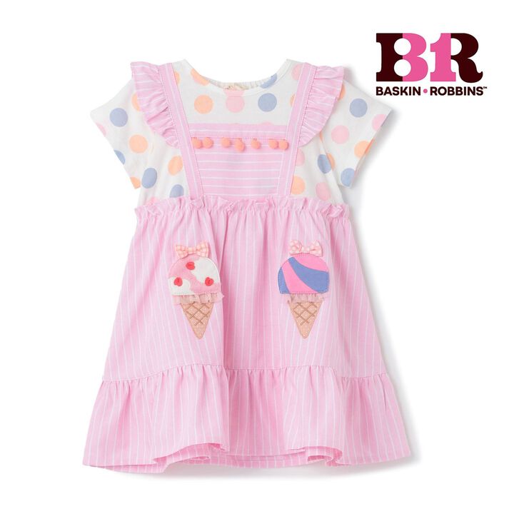 [31 Ice Cream] Twin Ice Cream One-Piece Dress,Pink, medium image number 8