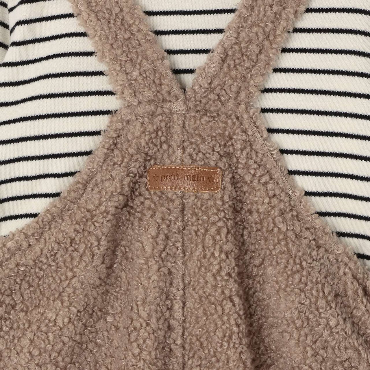 Fluffy Bear Overall Set,Ivory, large image number 12