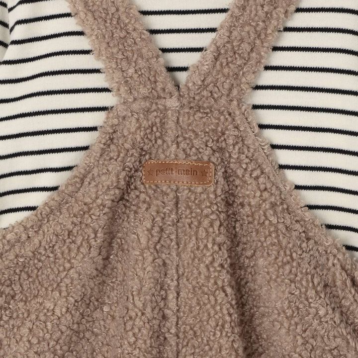 Fluffy Bear Overall Set,Ivory, medium image number 12