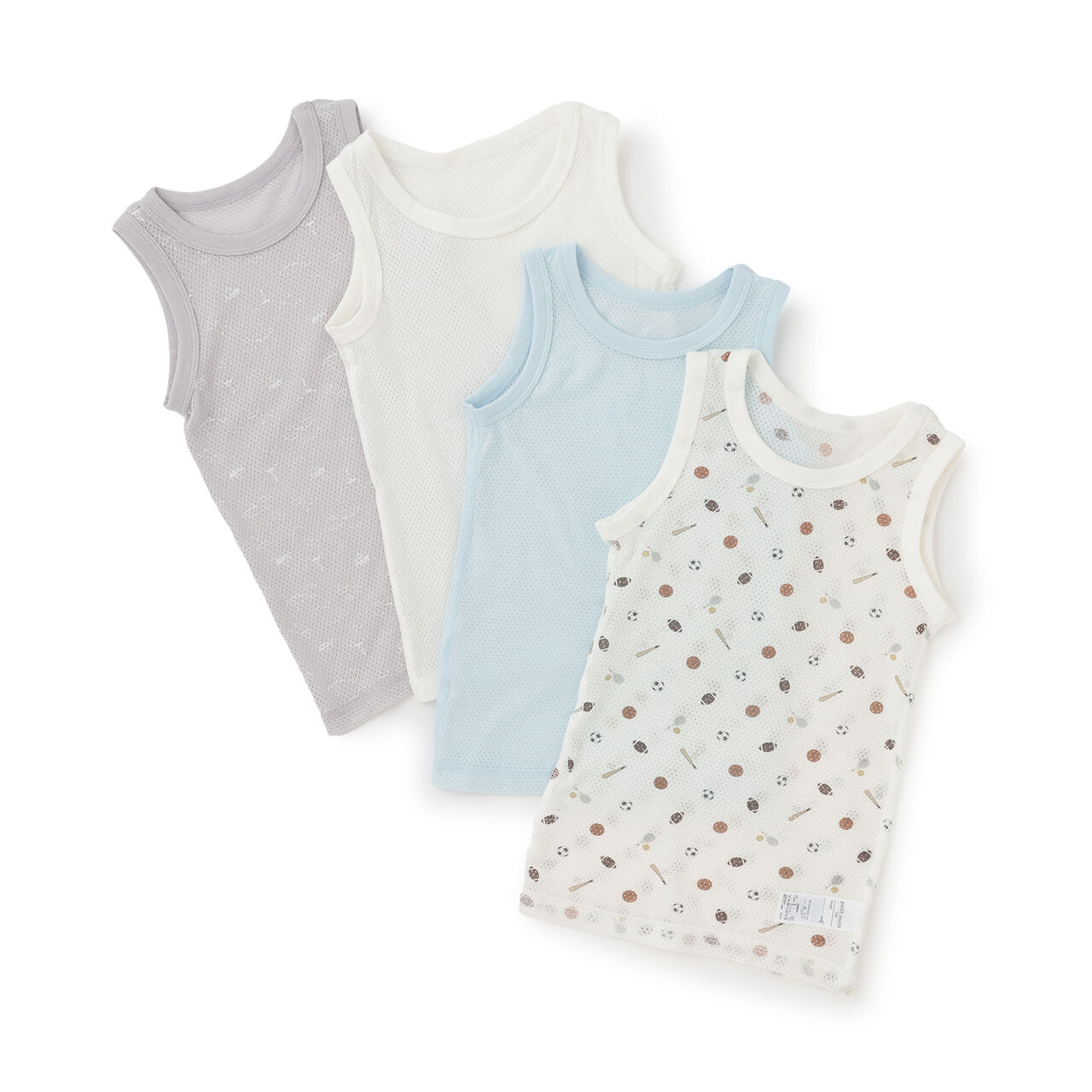 [Weak Acidity] Mesh Tank Undershirts 2-Pack,Pearl white, large image number 6