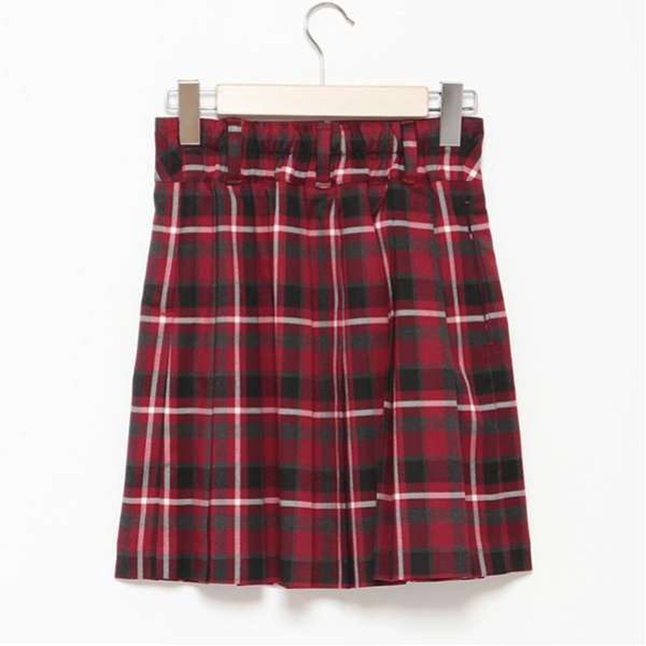 Heart Mini Bag Included Custom Check Pleated Skirt,Deep red, large image number 1