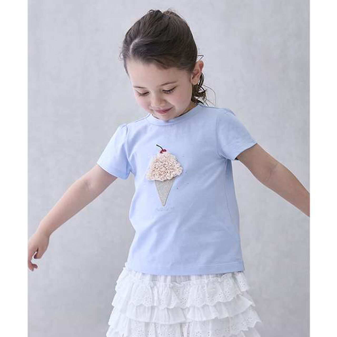 [Anti-stain/Link] Sparkling Motif T-Shirt,Lavender, large image number 7