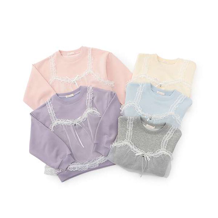 [Lycee Mine Ballet Series] Camisole Ducky Sweatshirt,Moderate pink, medium image number 12