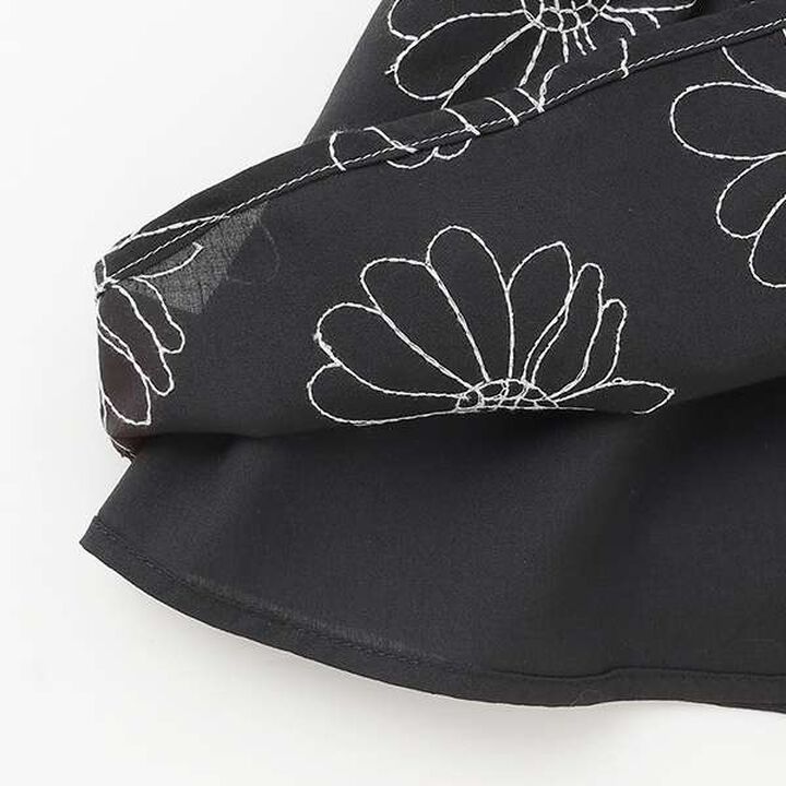 [Link] Flower Embroidery Docking T-Shirt (Kids Size),Ivory, medium image number 10