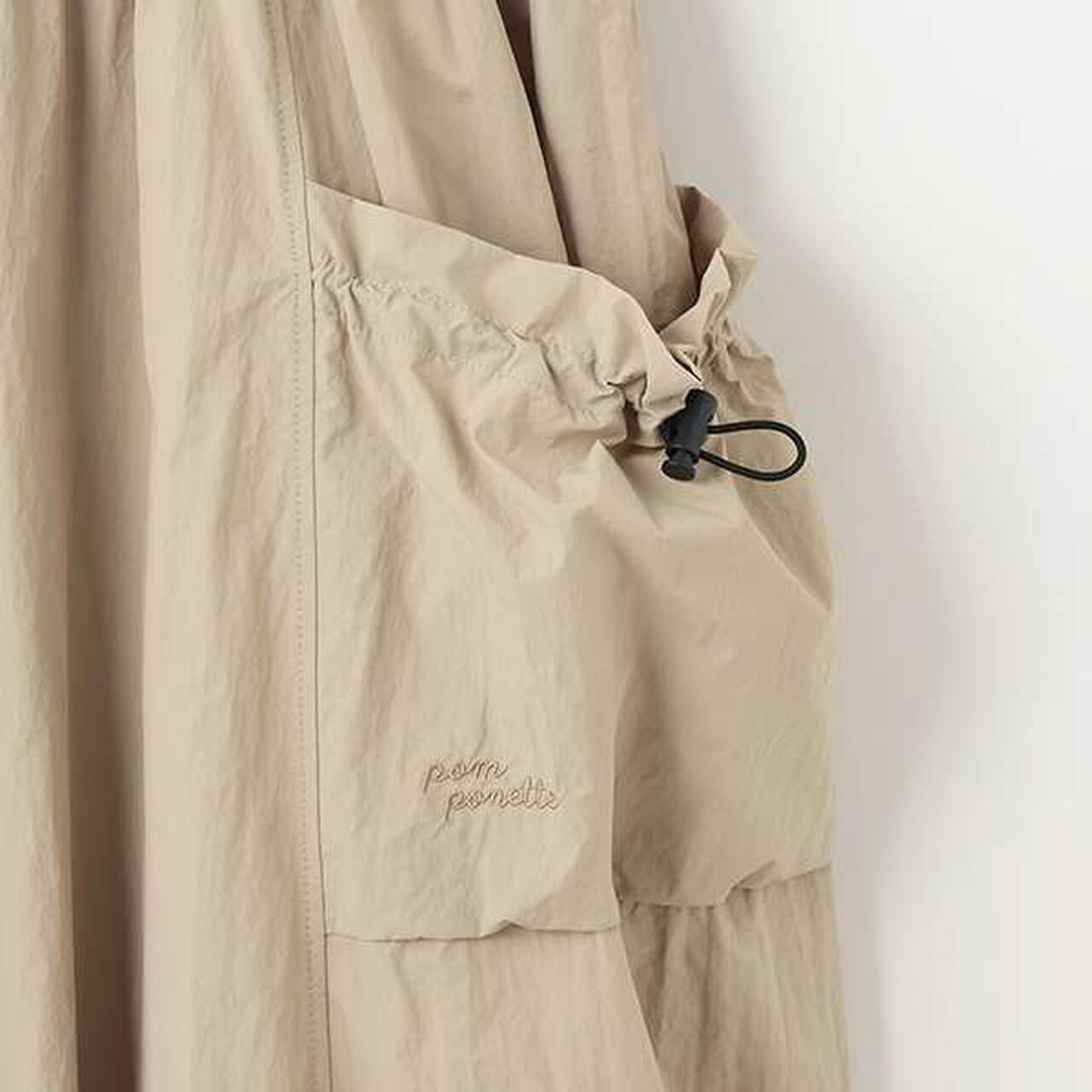 Gathered Camisole One-Piece Dress + T-Shirt Set,Beige, large image number 7