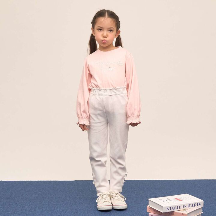 Tomo Pants [Anti-Stain, Quick-Dry] Ribbon Straight Pants,Ivory, medium image number 17