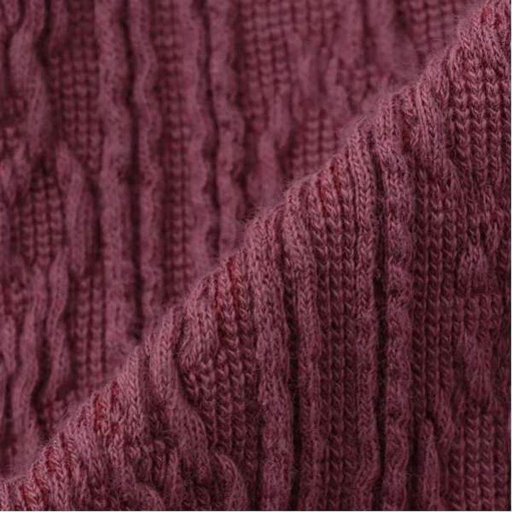 Shea Butter Jacquard High Neck Long T-Shirt,Ivory, medium image number 4