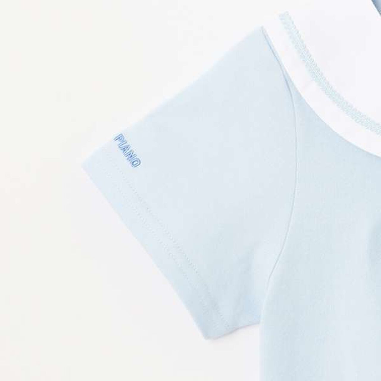 [My Melody & Cinnamoroll] Sailor Collar T-Shirt,Sax blue, large image number 18