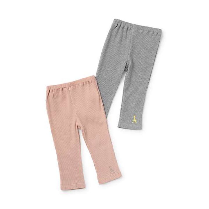 [Made in Japan] 9/10 Length Waffle Leggings,Gray, medium image number 5