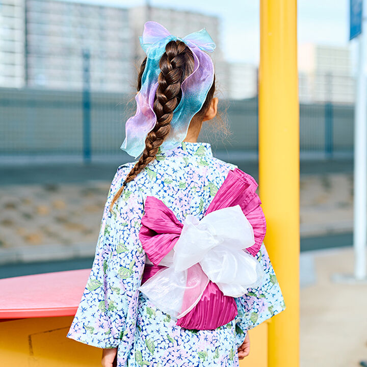 Pattern Assortment Easy-to-Wear One-Piece Yukata (2-Piece Obi Set),Deep red, medium image number 17