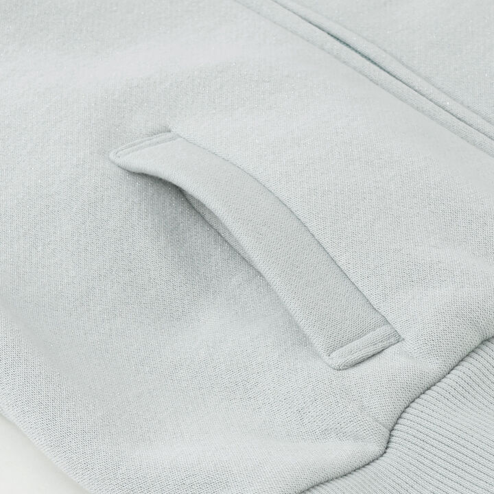 Lame Fleece Faux Fur Hooded Zip Parka,Mint, medium image number 6