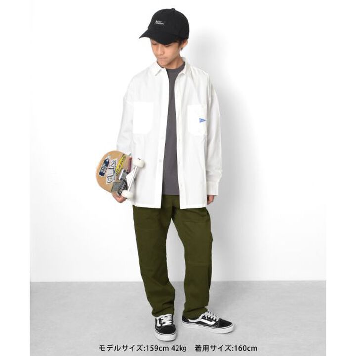 [Adult Size Available] Color Twill Double Knee Pants,Black, medium image number 8