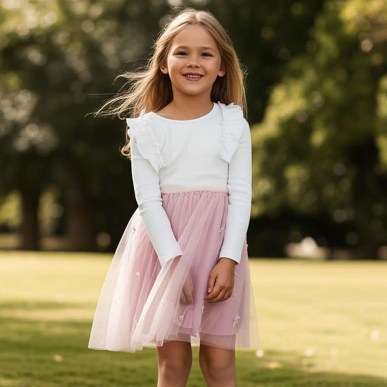 Tulle Docking Dress,Pink, large image number 0