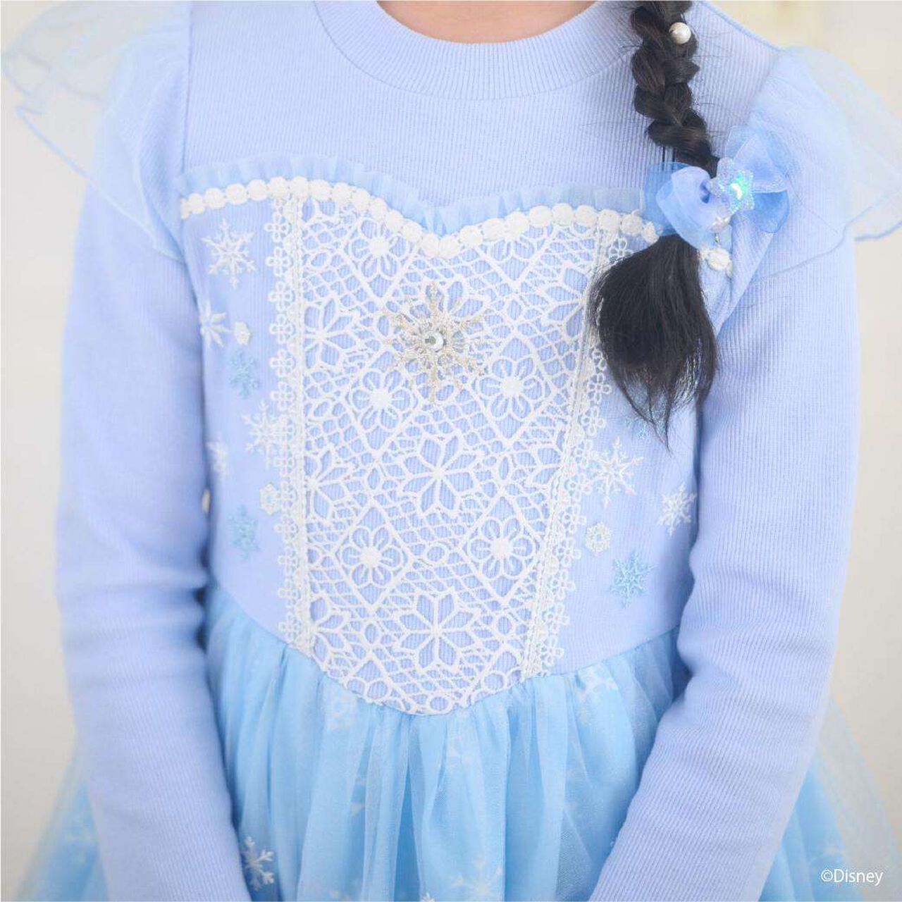 [Elsa] Frozen One-Piece Dress,Sax blue, large image number 13