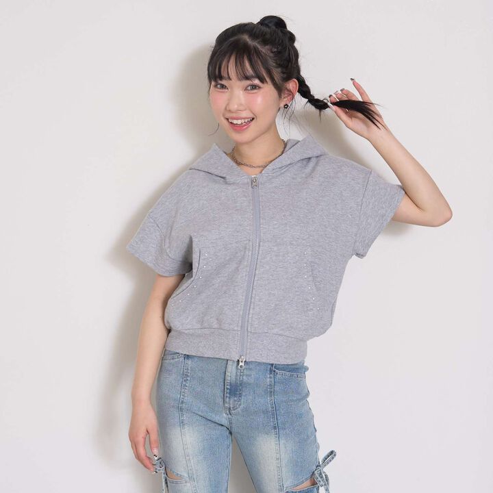 [LTXC/Cotton 100/Set Available] Short-Sleeve Zip Parka,, medium