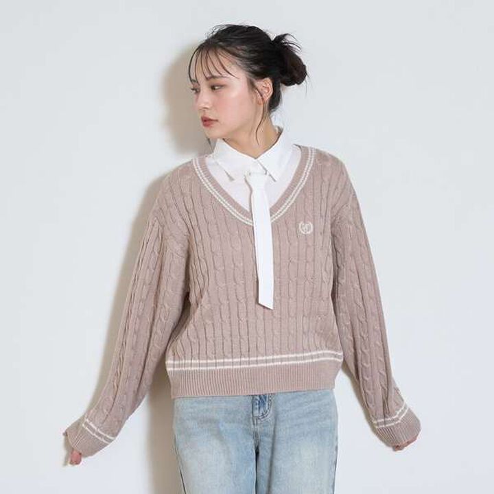 Layered Chille Knitwear,Ivory, medium image number 15