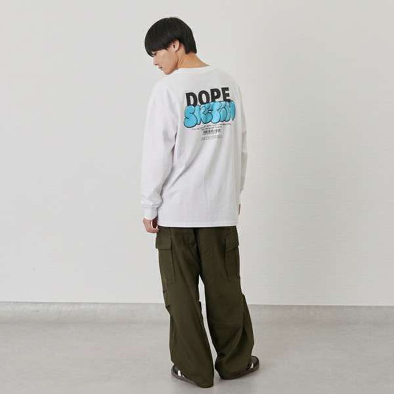 Back Foam Print Long-Sleeve T-Shirt,Orange, large image number 8