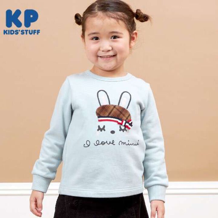 KP Beret Hat Mimi Appliqué Sweatshirt (80-150),Black, medium image number 14