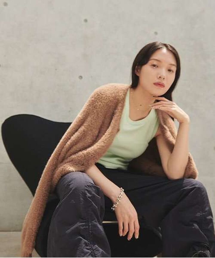 Shaggy Nuance Cardigan,Ivory, medium image number 16