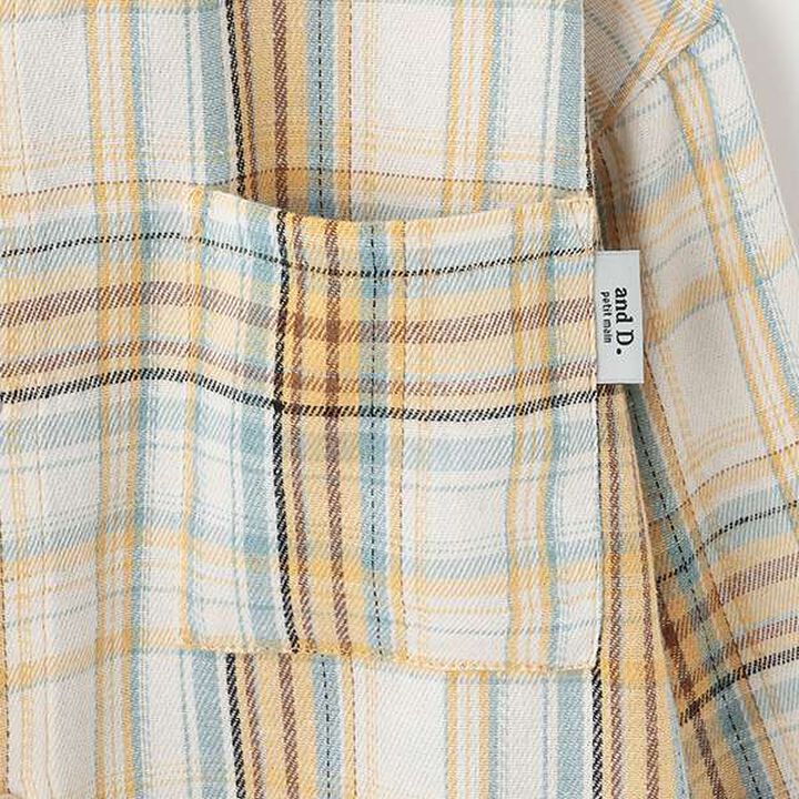 Matching with Dad Outfit Kids Peach Fleece Checkered Shirt,Pink, medium image number 9