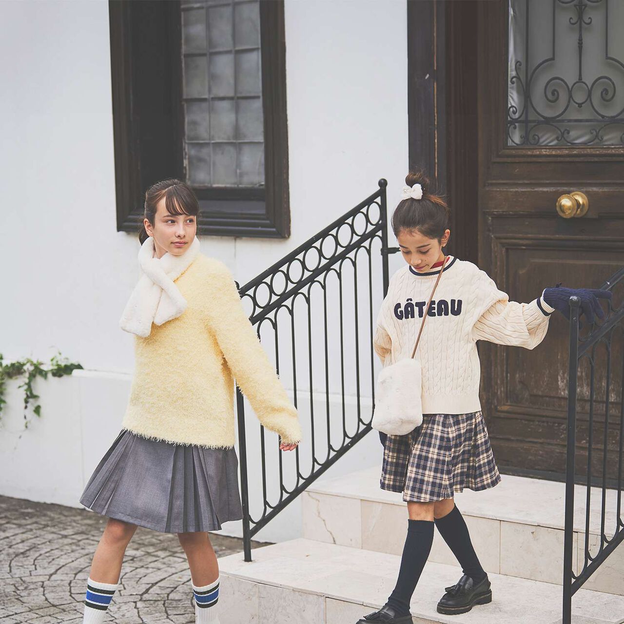 Sagara Logo Cable Knitwear[Available in 130cm],Sax blue, large image number 15