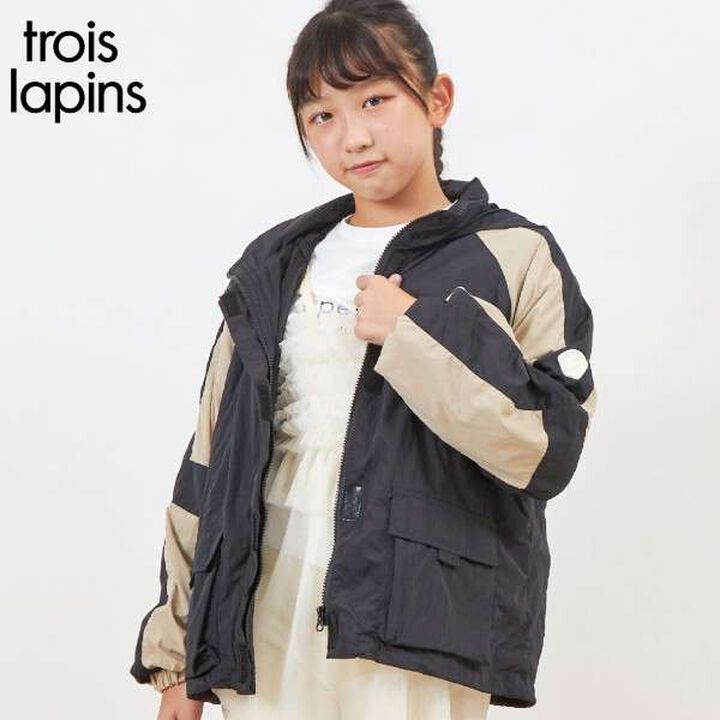 Troislapins Bi-Color Mountain Parka (140-160),Black, medium image number 0