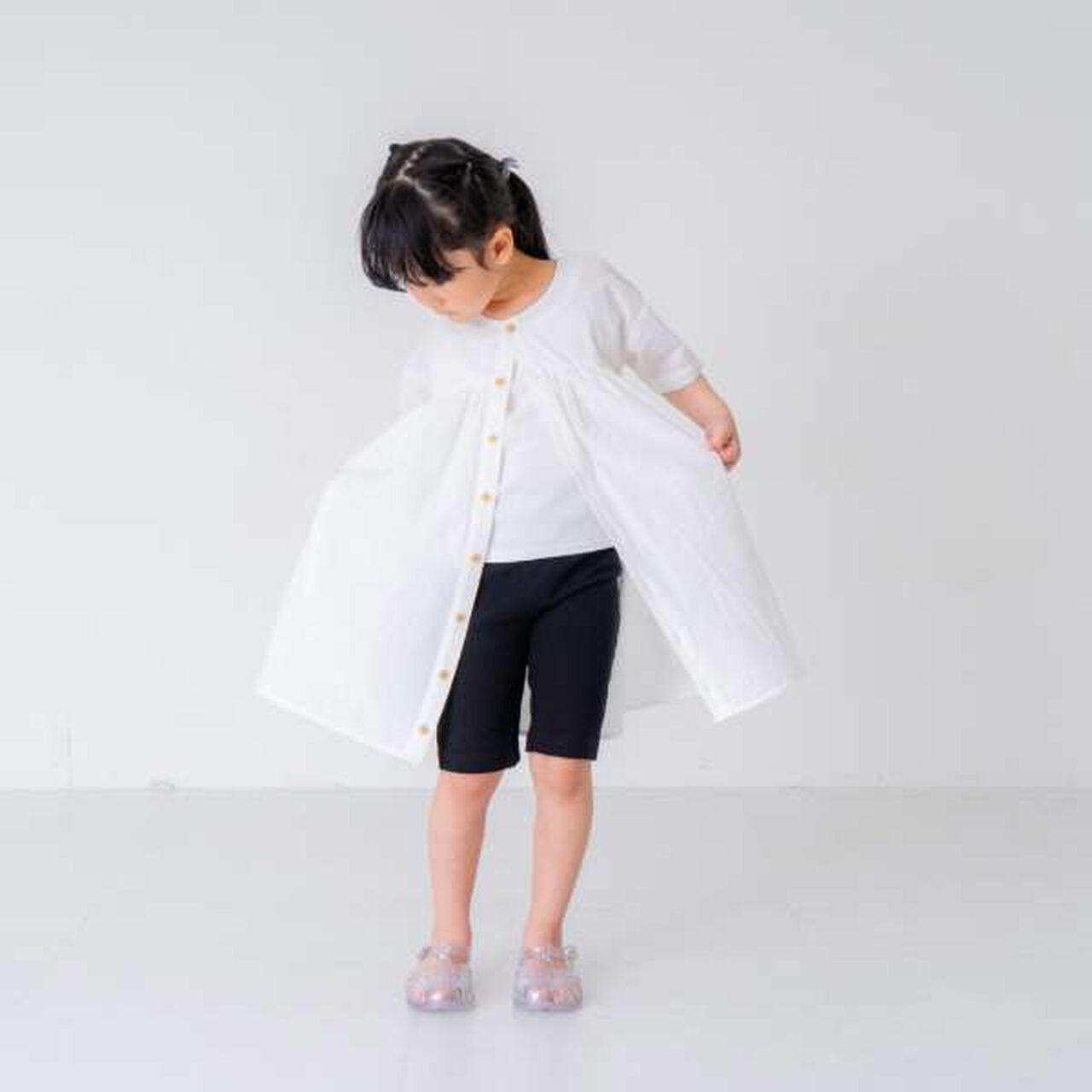 Boiled Gathered One-Piece Dress,Off white, large image number 15