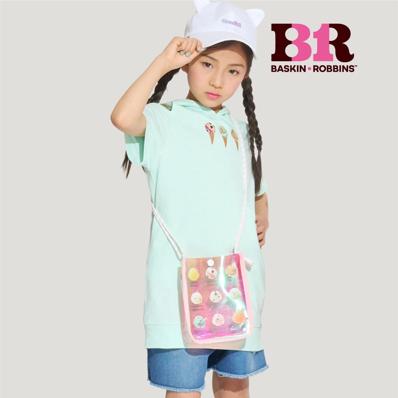 [31 Ice Cream] Aurora Clear Small Shoulder Bag,Red, large image number 0