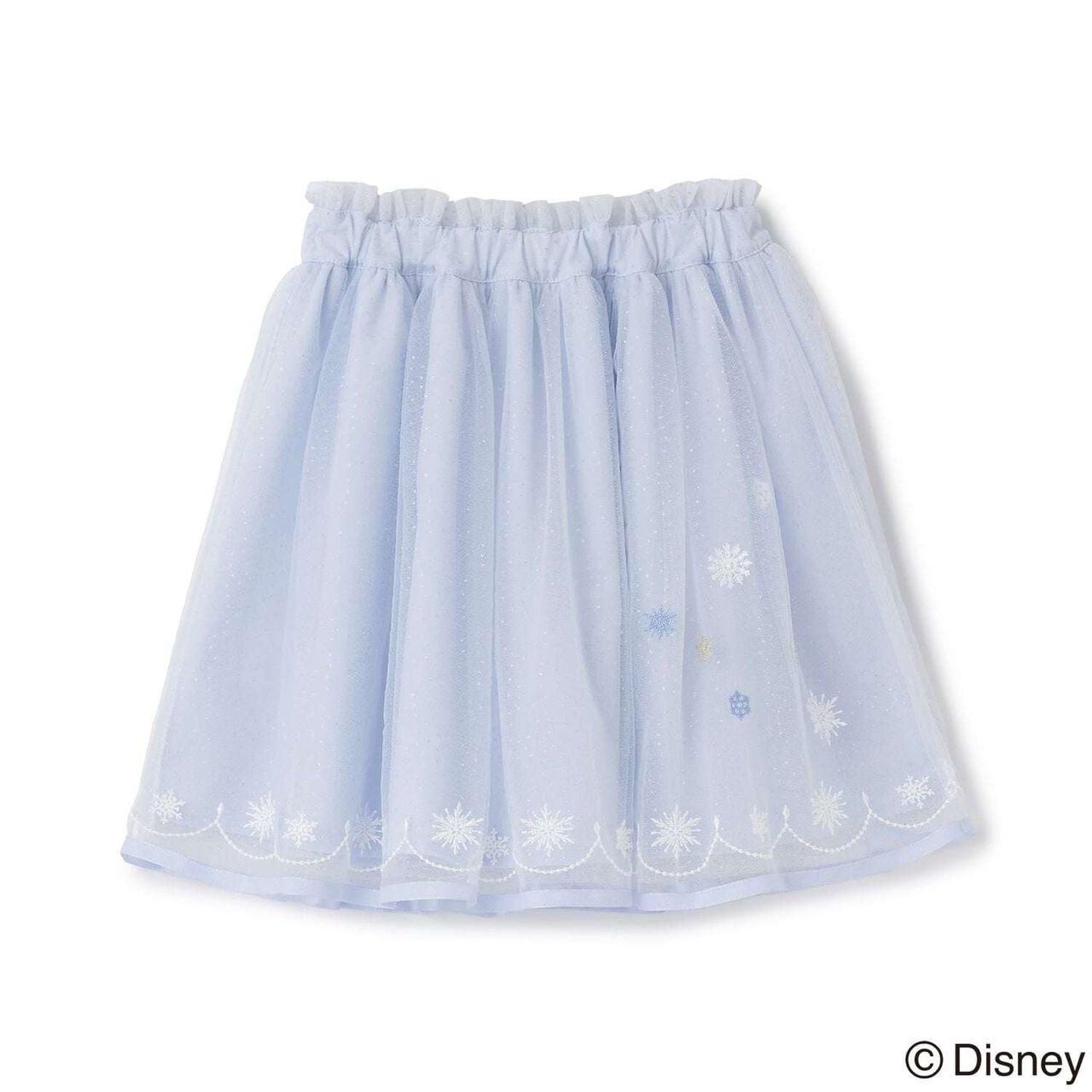 Frozen Tulle Embroidered Skirt [Cool Touch],Sax blue, large image number 3