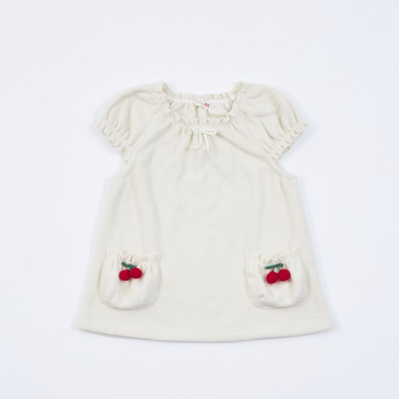 KP Cherry Motif Boucle Vest [80-120],Off white, large image number 2