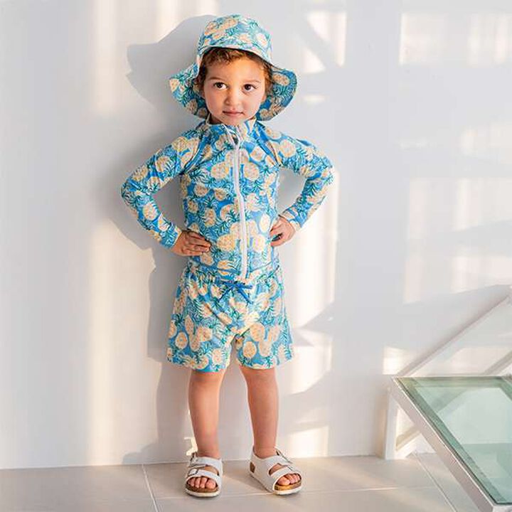 [SWIM] Pineapple Boy's Rash Guard,Blue, medium image number 7