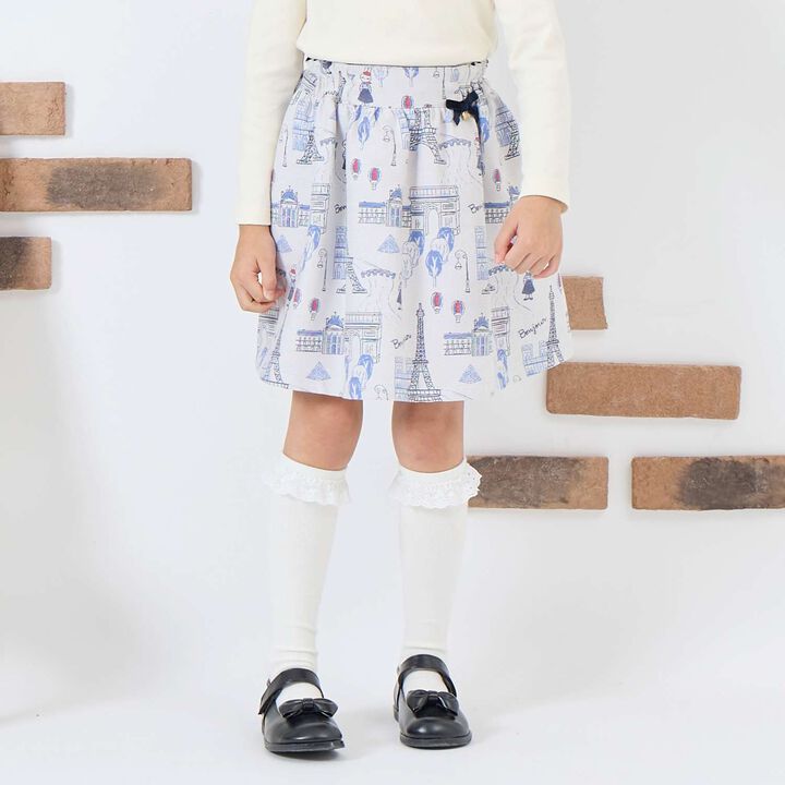 [Made in Japan] Paris Pattern Jacquard Skirt,, medium