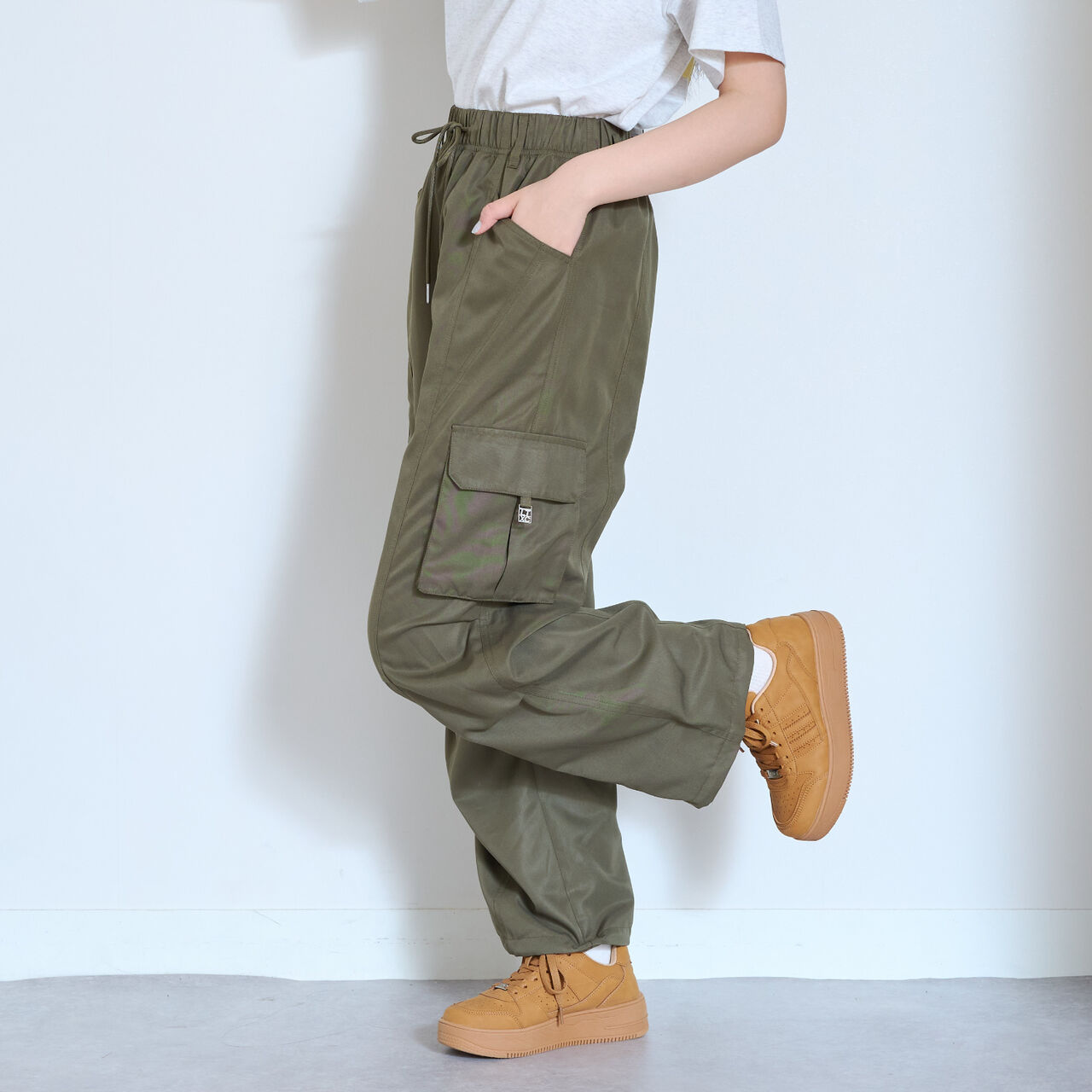 [LTXC / Quick-Dry Absorbent] Cargo Pants with Belt Loops,Off white, large image number 15