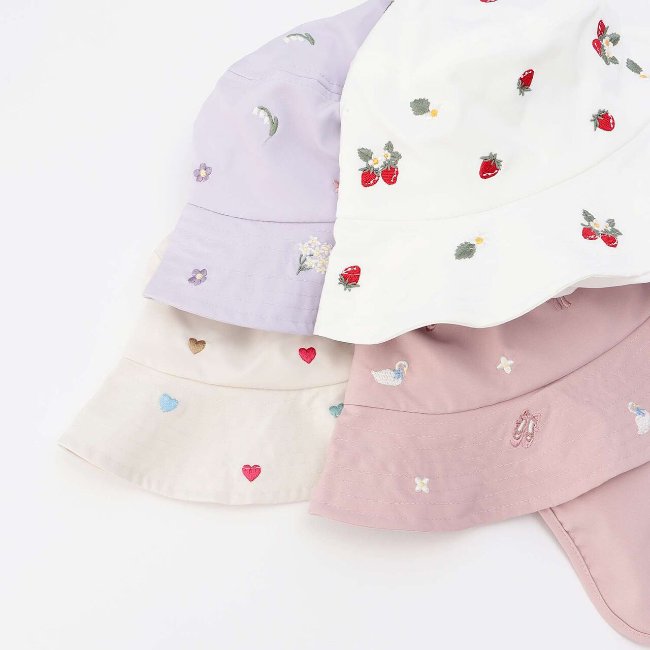 [Heat-Resistant] Embroidered Bucket Hat,Light pink, large image number 19