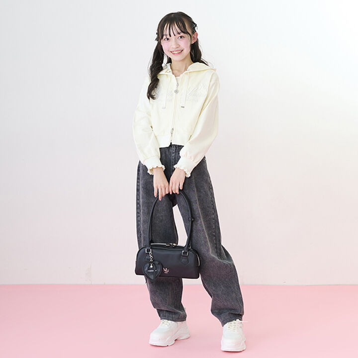 Heart Charm Long Handle Bag,Light blue, medium image number 3