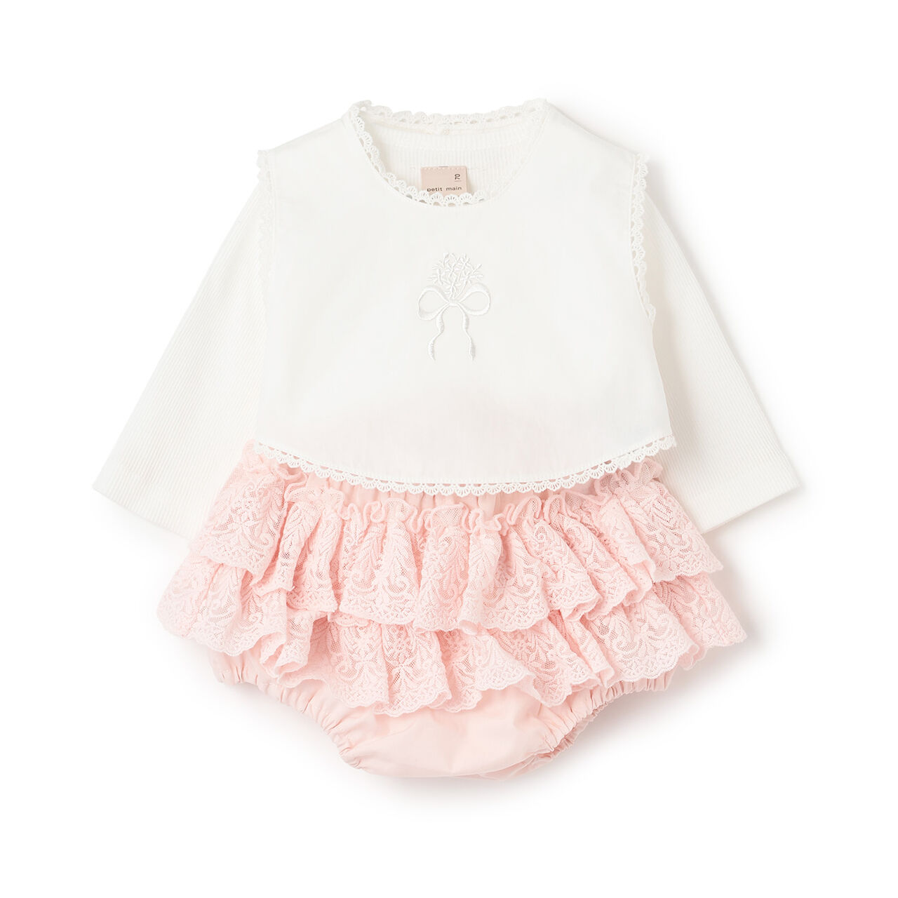 Vest-Style Romper + Free Pants Set,Light pink, large image number 0