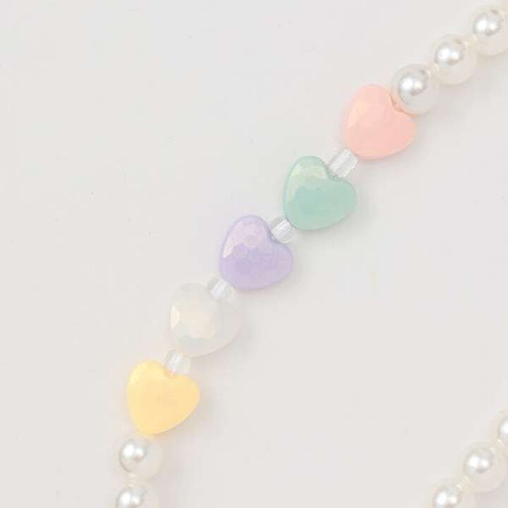 Heart Pearl Charm,Pearl white, medium image number 3