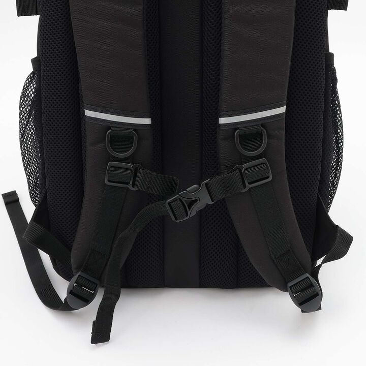 [Lightweight] [Water Repellent] 32L Bucket-Shaped School Backpack,Black, medium image number 6