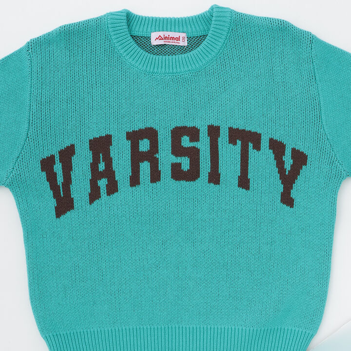 [Machine Washable] Logo Knitwear,Off white, medium image number 3