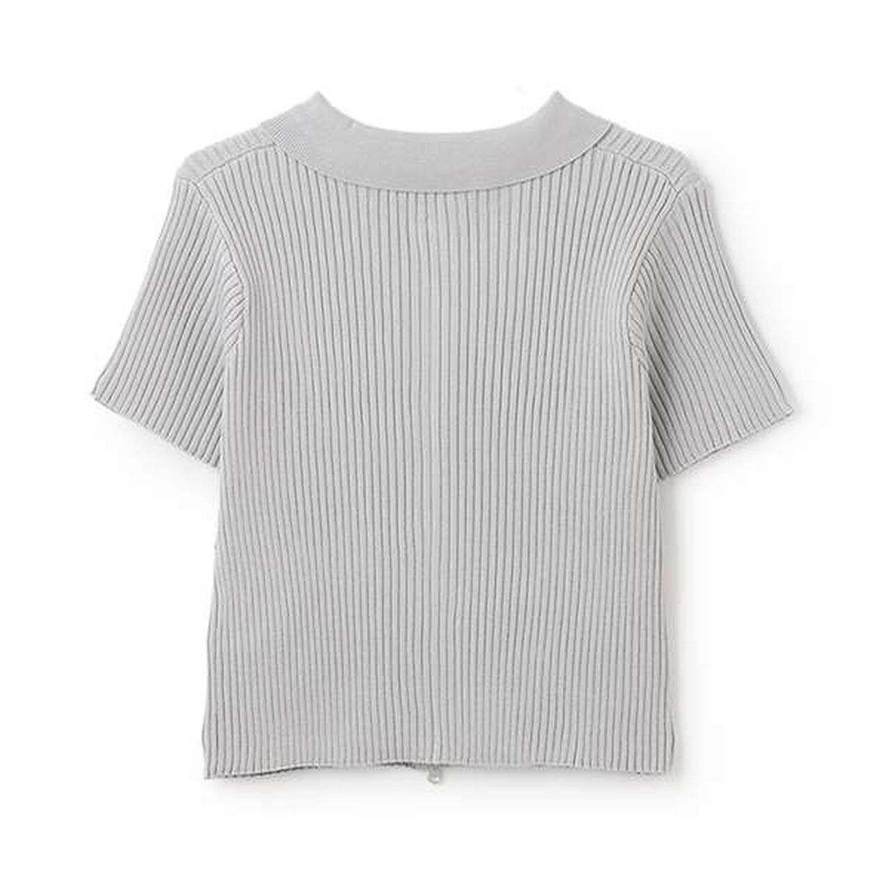 [Arael] Short-Sleeve Zip Knitwear,Navy, large image number 7