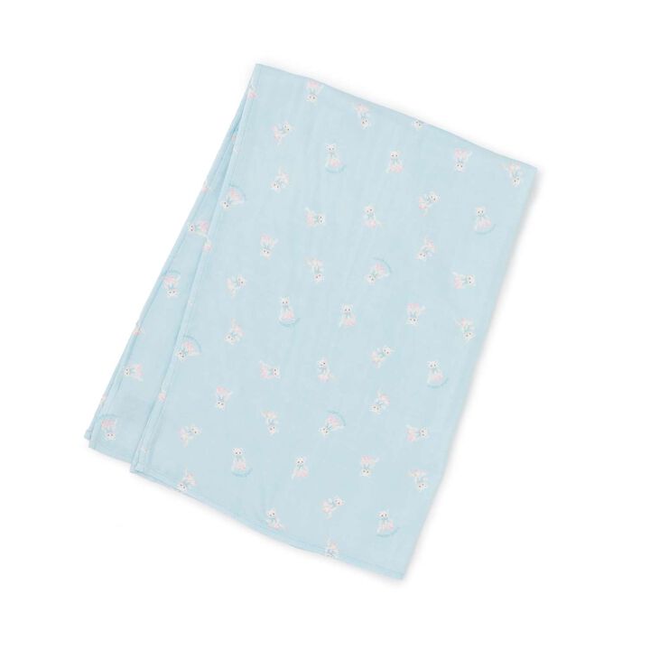 Rabbit & Cat Pattern Organic Gauze Blanket,, medium