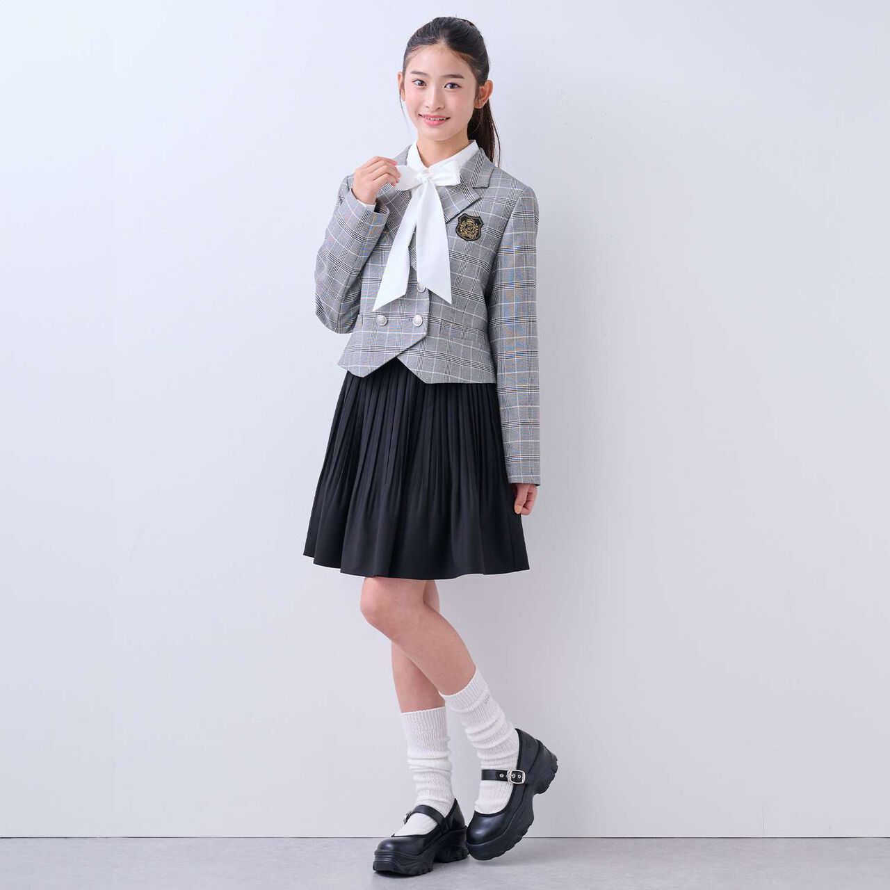 Lace Collar Bow Tie Blouse,White, large image number 14