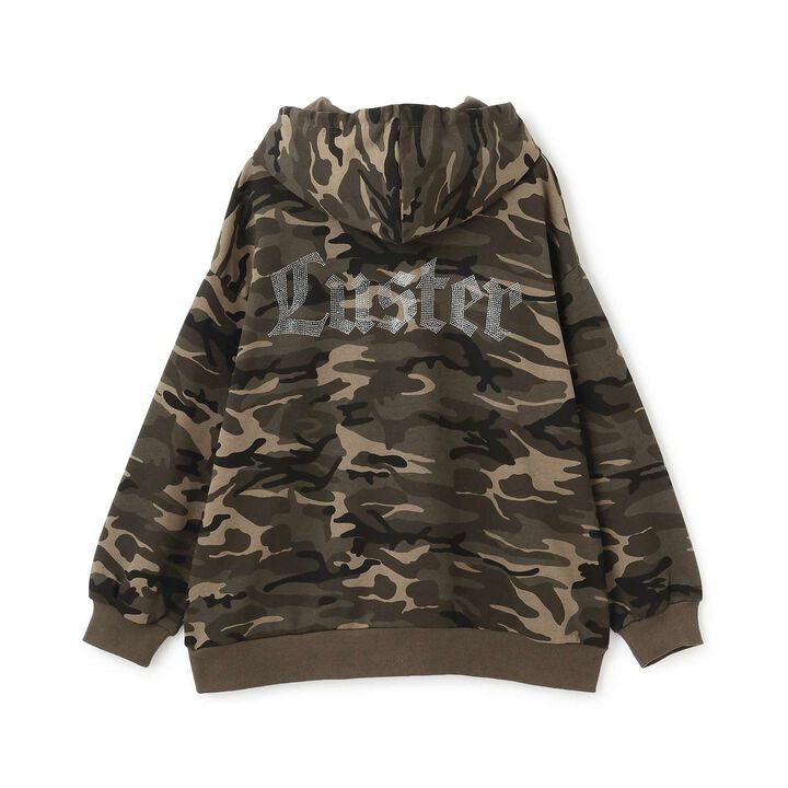 [LTXC] Back Rhinestone Loose Pullover Parka,Multi color, medium image number 11