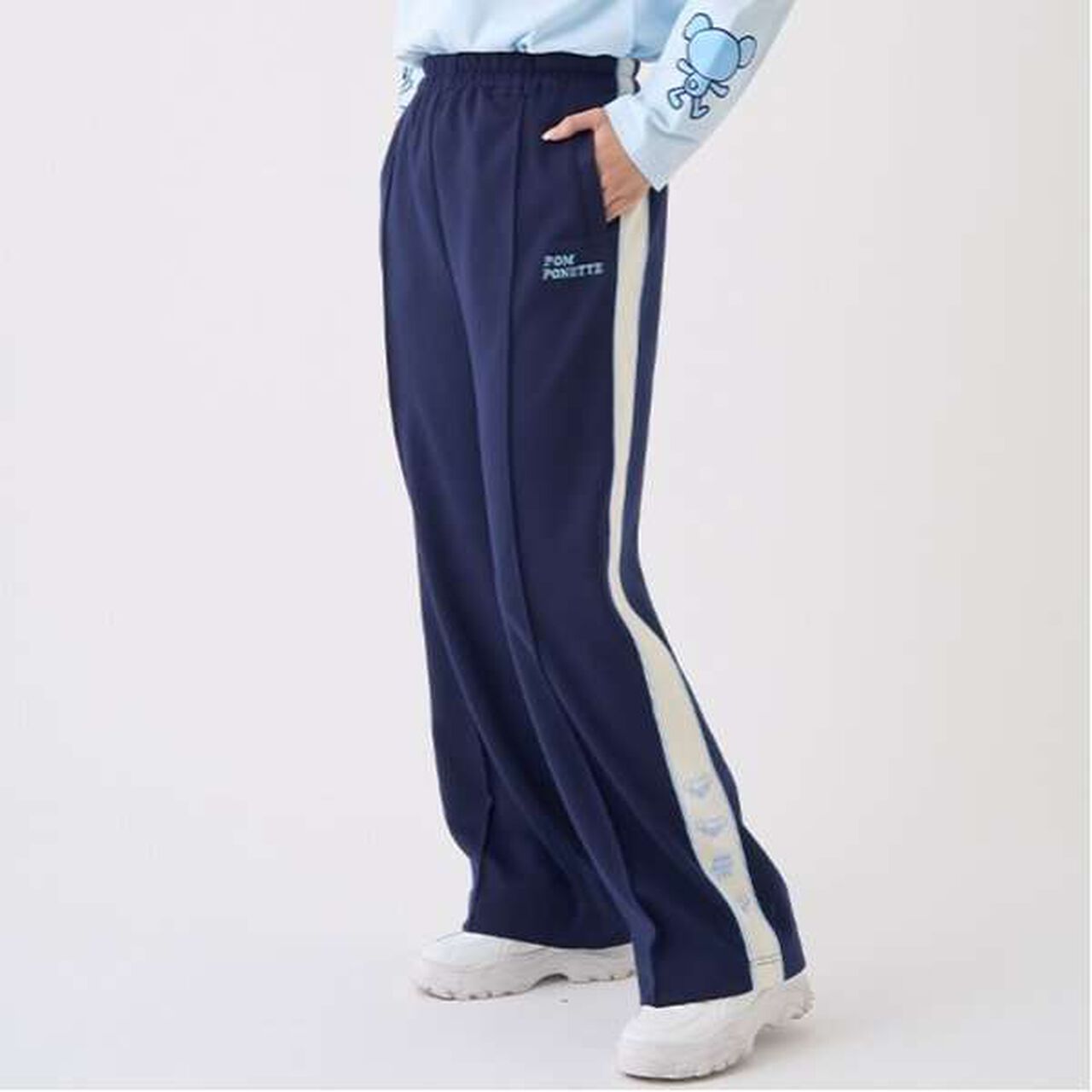 Mint-kun Track Pants,Navy, large image number 0