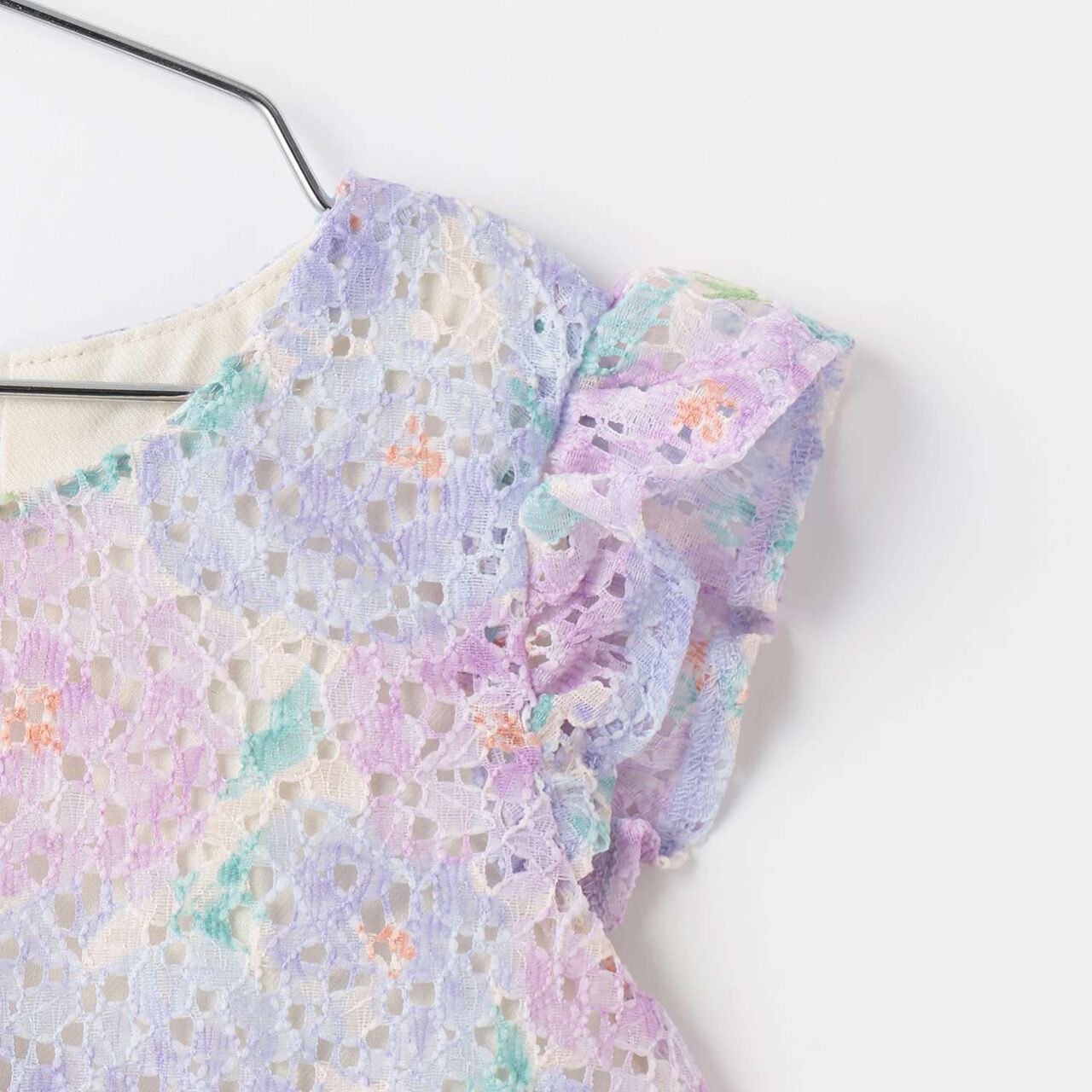 Floral Lace One-Piece Dress,Pink, large image number 3