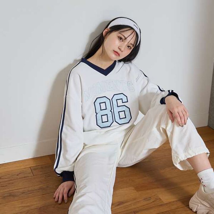 [LTXC] Number Pullover,Navy, medium image number 16