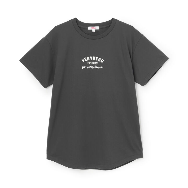 Daily Price Gradient Bear Short-Sleeve Tunic T-Shirt,Charcoal gray, medium image number 10