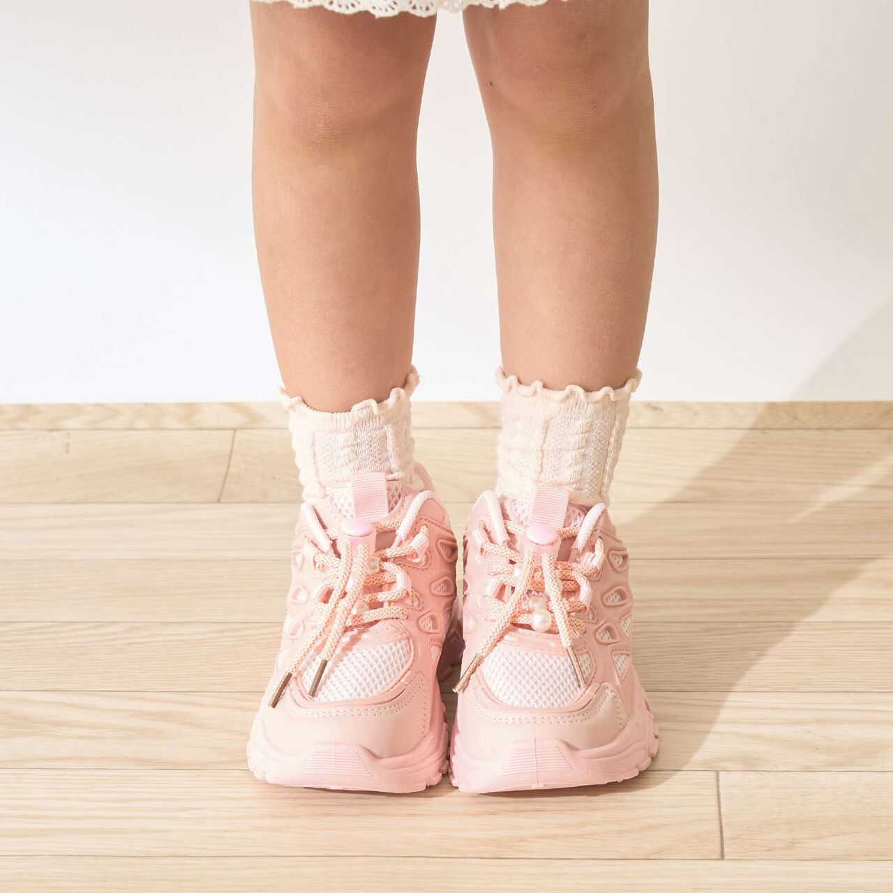 Pearl-Embellished Sneakers,Lavender, large image number 3