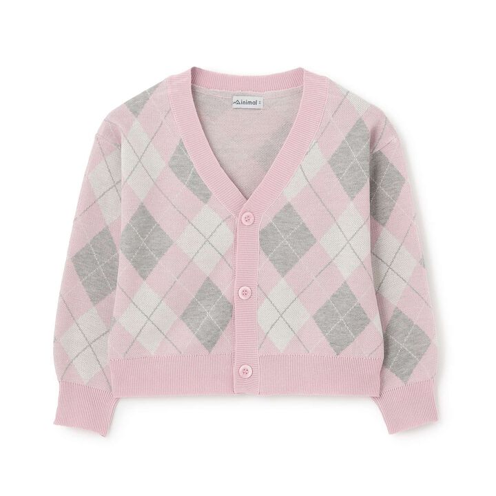 [Arael] Argyle Cardigan,Emerald green, medium image number 10